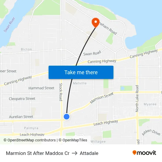 Marmion St After Maddox Cr to Attadale map
