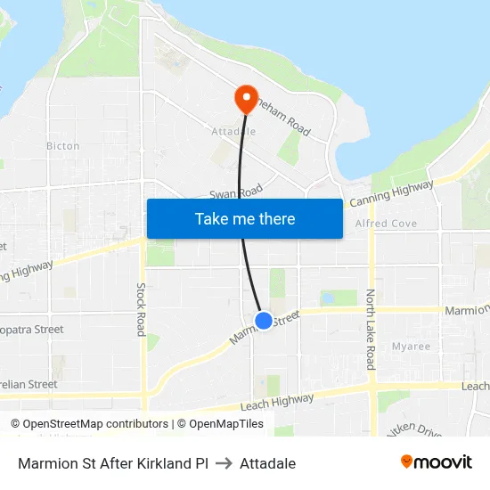Marmion St After Kirkland Pl to Attadale map