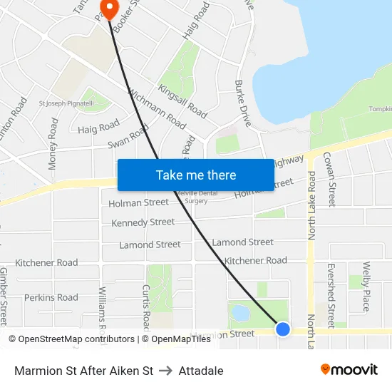 Marmion St After Aiken St to Attadale map