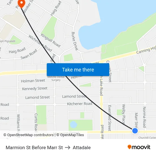 Marmion St Before Marr St to Attadale map