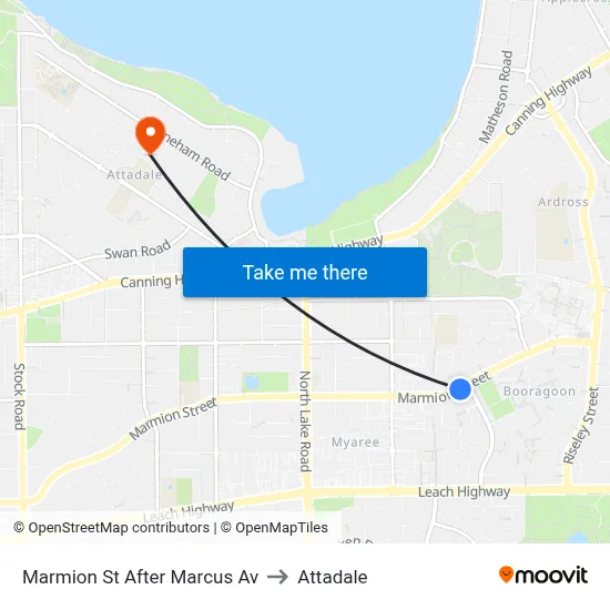 Marmion St After Marcus Av to Attadale map