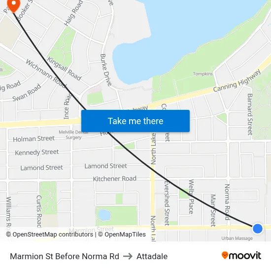 Marmion St Before Norma Rd to Attadale map