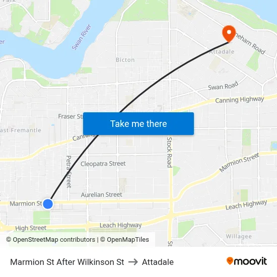 Marmion St After Wilkinson St to Attadale map