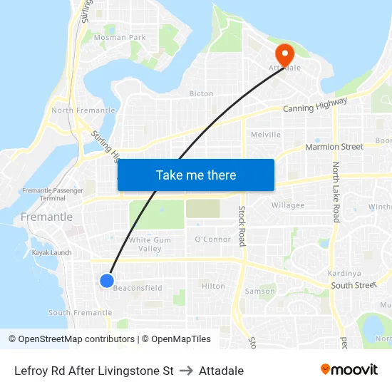 Lefroy Rd After Livingstone St to Attadale map