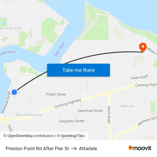 Preston Point Rd After Pier St to Attadale map