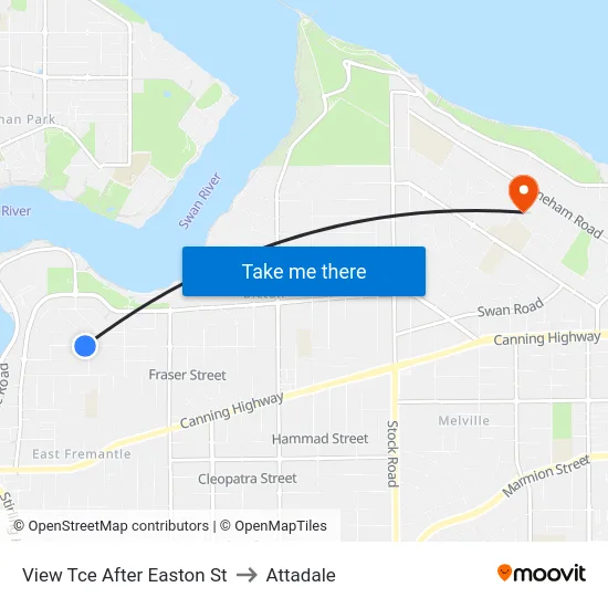 View Tce After Easton St to Attadale map