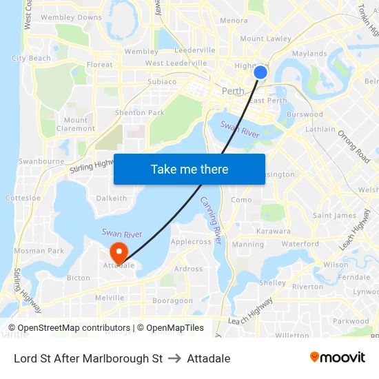 Lord St After Marlborough St to Attadale map