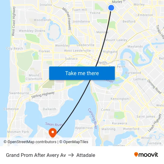 Grand Prom After Avery Av to Attadale map