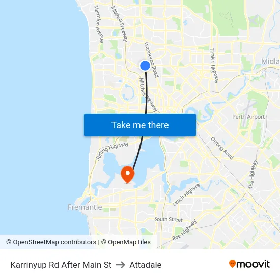 Karrinyup Rd After Main St to Attadale map