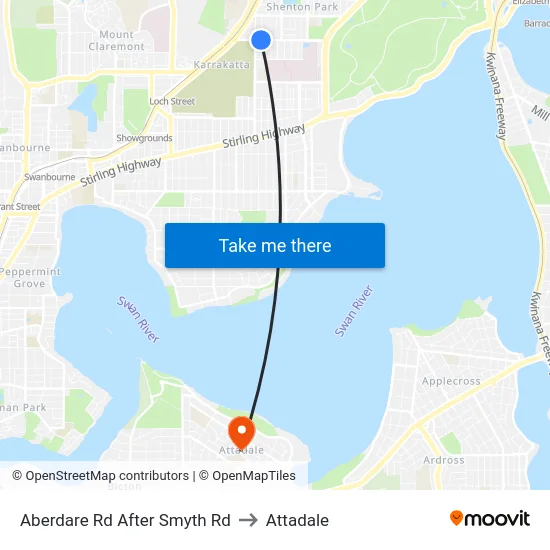 Aberdare Rd After Smyth Rd to Attadale map