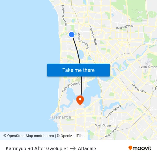Karrinyup Rd After Gwelup St to Attadale map