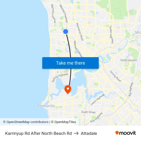 Karrinyup Rd After North Beach Rd to Attadale map