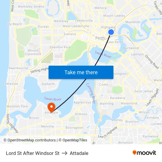 Lord St After Windsor St to Attadale map