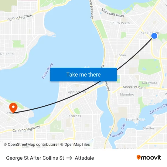 George St After Collins St to Attadale map
