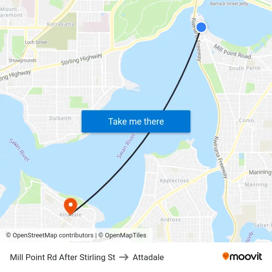Mill Point Rd After Stirling St to Attadale map