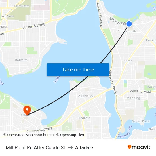 Mill Point Rd After Coode St to Attadale map