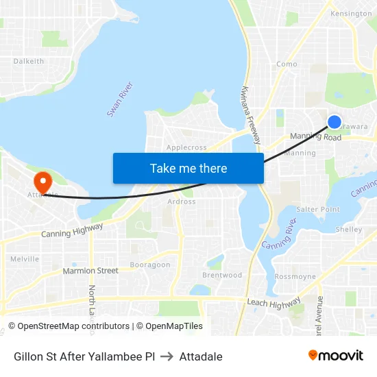 Gillon St After Yallambee Pl to Attadale map