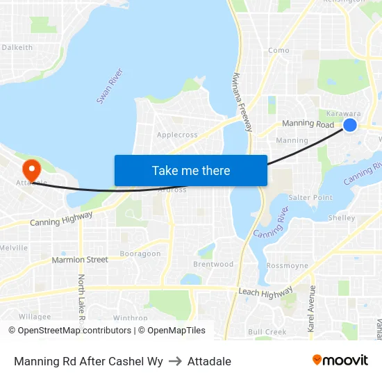 Manning Rd After Cashel Wy to Attadale map