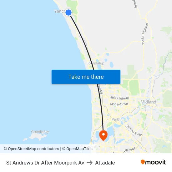 St Andrews Dr After Moorpark Av to Attadale map