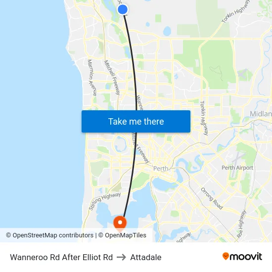 Wanneroo Rd After Elliot Rd to Attadale map