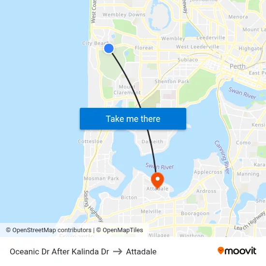 Oceanic Dr After Kalinda Dr to Attadale map