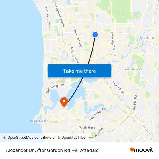 Alexander Dr After Gordon Rd to Attadale map