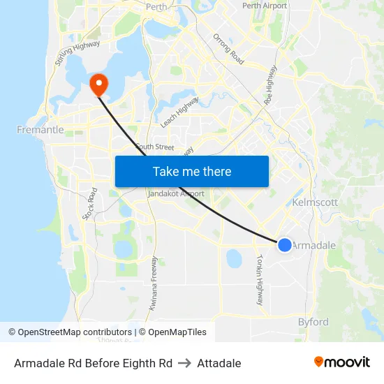 Armadale Rd Before Eighth Rd to Attadale map