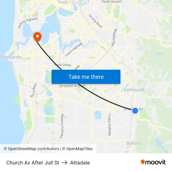 Church Av After Jull St to Attadale map