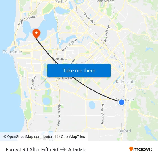 Forrest Rd After Fifth Rd to Attadale map