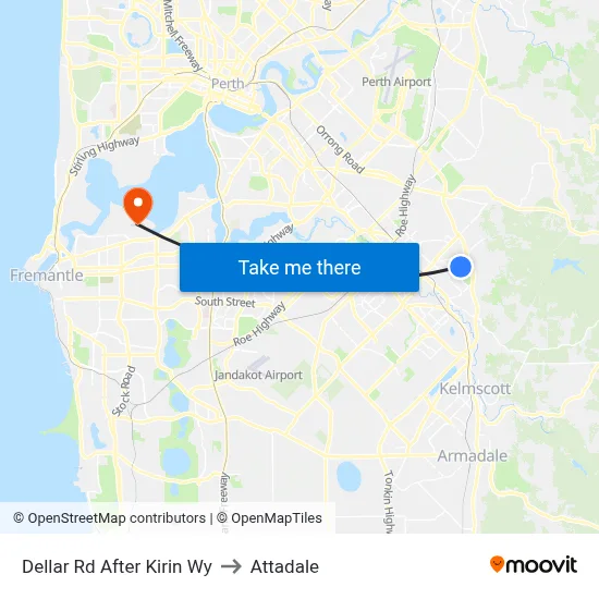 Dellar Rd After Kirin Wy to Attadale map