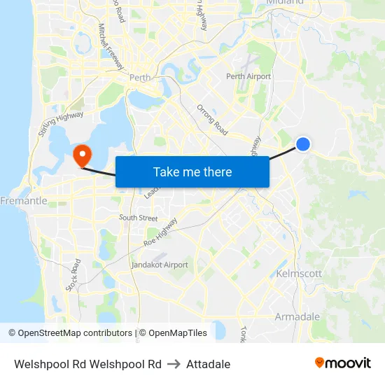 Welshpool Rd Welshpool Rd to Attadale map
