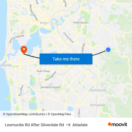 Lesmurdie Rd After Silverdale Rd to Attadale map