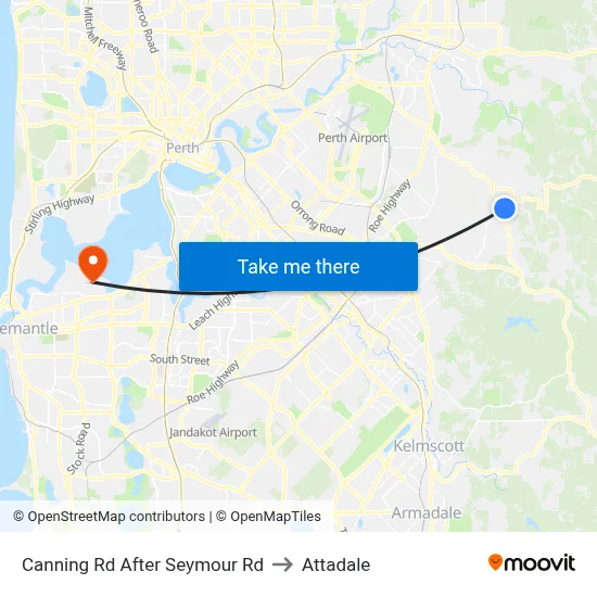 Canning Rd After Seymour Rd to Attadale map