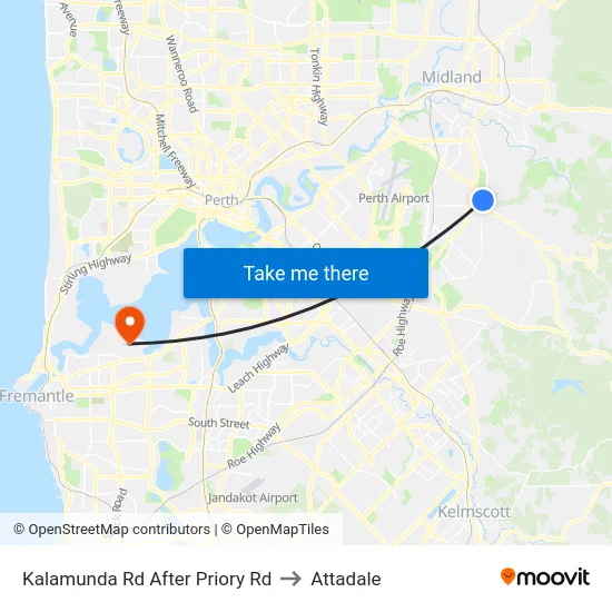 Kalamunda Rd After Priory Rd to Attadale map