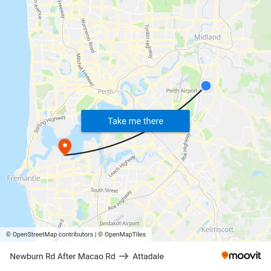 Newburn Rd After Macao Rd to Attadale map