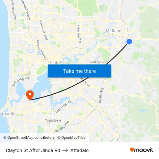 Clayton St After Jinda Rd to Attadale map