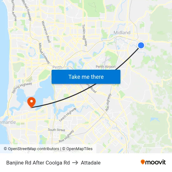 Banjine Rd After Coolga Rd to Attadale map
