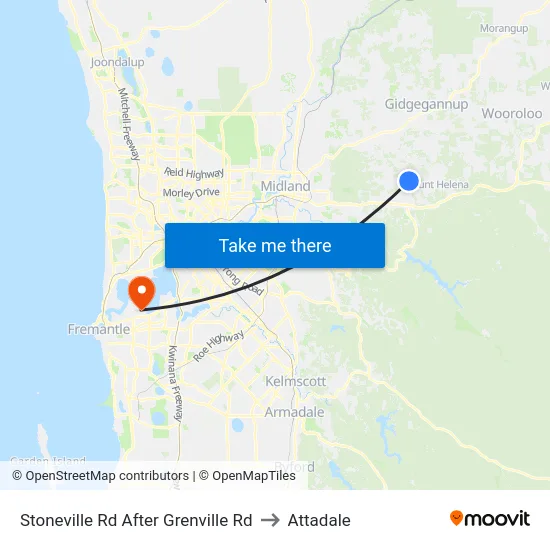Stoneville Rd After Grenville Rd to Attadale map