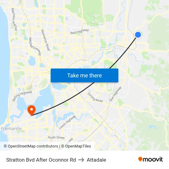 Stratton Bvd After Oconnor Rd to Attadale map