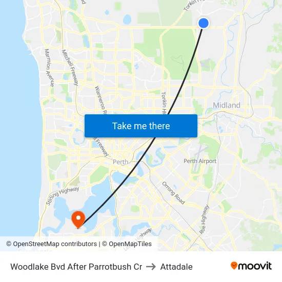 Woodlake Bvd After Parrotbush Cr to Attadale map