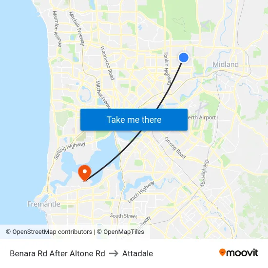 Benara Rd After Altone Rd to Attadale map