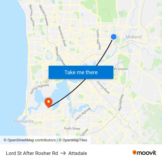 Lord St After Rosher Rd to Attadale map