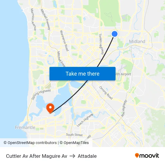 Cuttler Av After Maguire Av to Attadale map