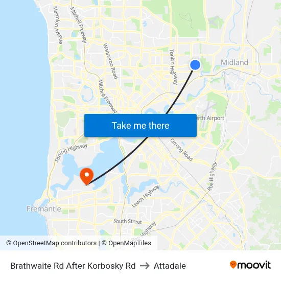 Brathwaite Rd After Korbosky Rd to Attadale map