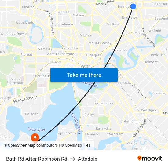 Bath Rd After Robinson Rd to Attadale map
