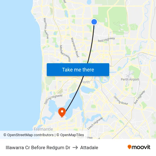 Illawarra Cr Before Redgum Dr to Attadale map