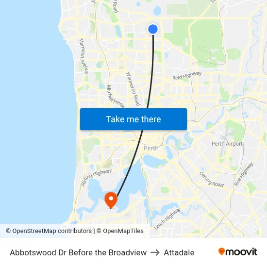 Abbotswood Dr Before the Broadview to Attadale map