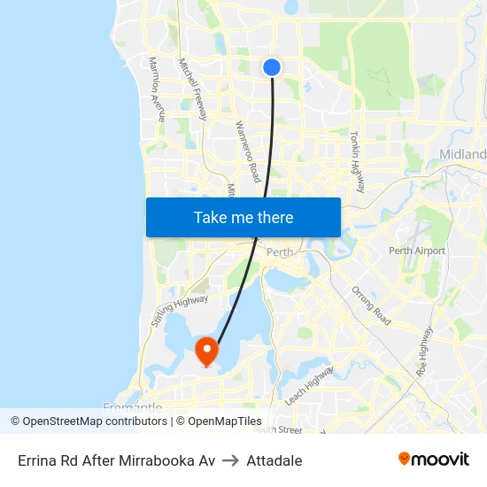 Errina Rd After Mirrabooka Av to Attadale map