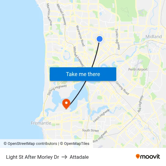 Light St After Morley Dr to Attadale map