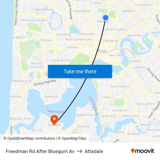 Freedman Rd After Bluegum Av to Attadale map